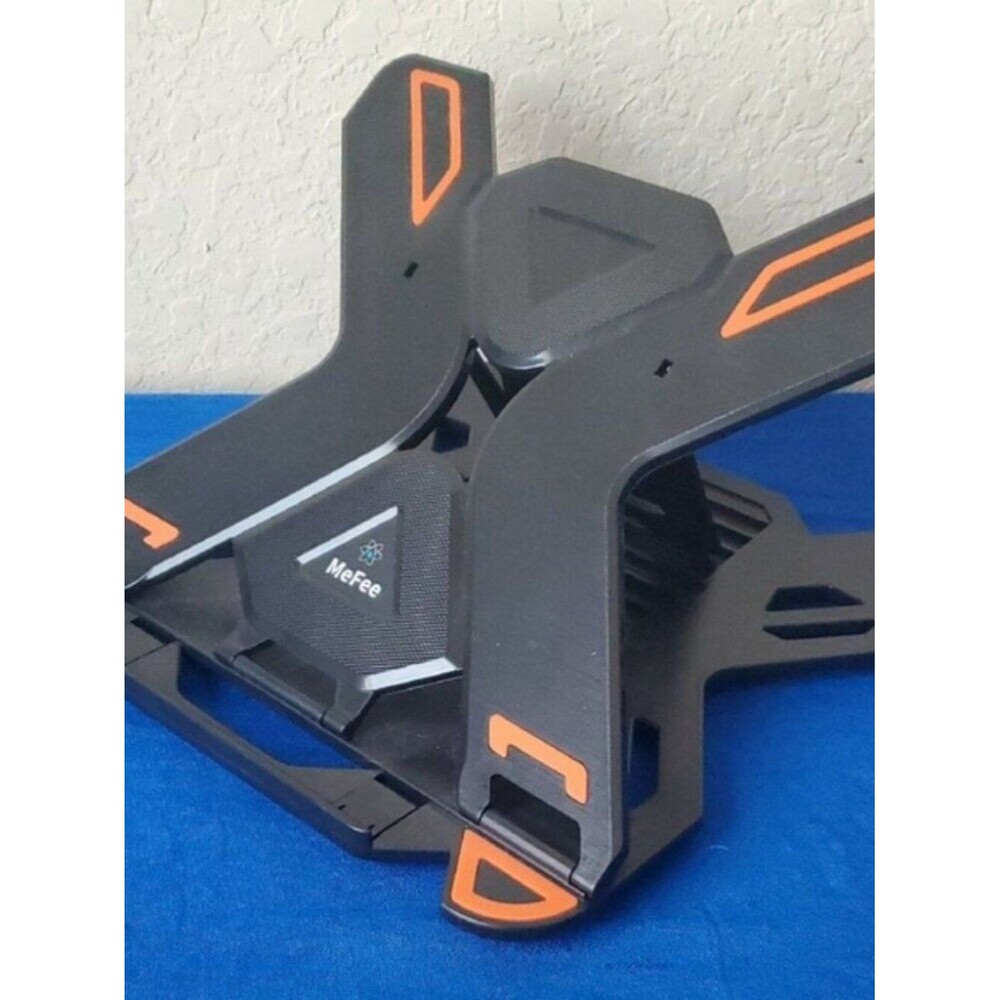 MeFee Adjustable Laptop Stand - Multi-Angle 360° Swivel Base Black/Orange